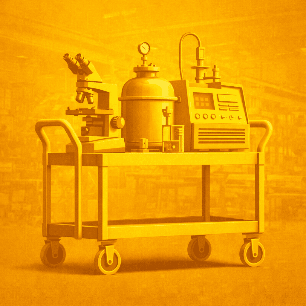 Laboratory equipment used for structural certification testing.