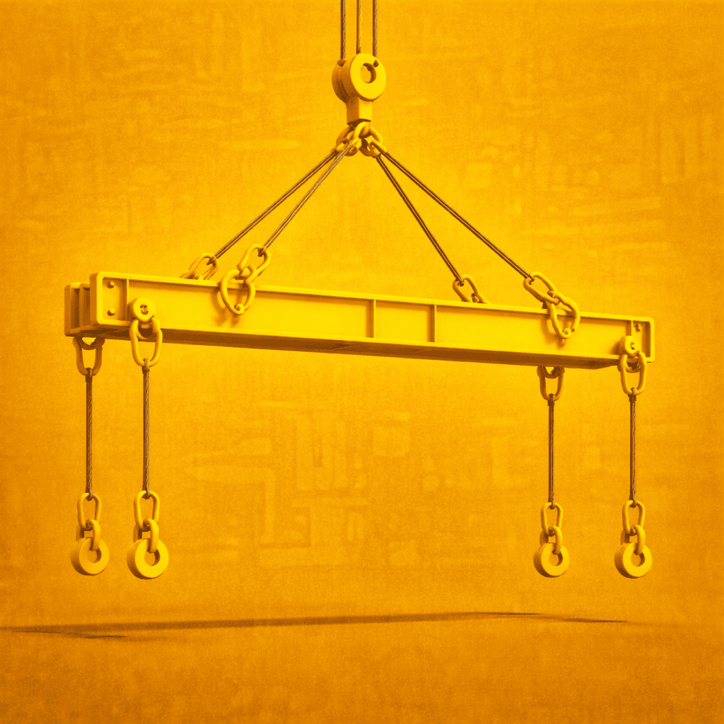 Lifting equipment used in structural certification processes.